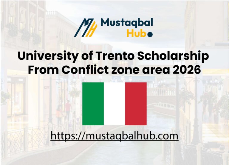 University of Trento Scholarship From Conflict zone area 2026